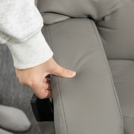 Elektrischer Relaxsessel mit Massage und Fußhocker, grau