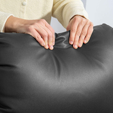 Liegesessel mit Massagefunktion, Fernbedienung und Getränkehalter – Schwarz