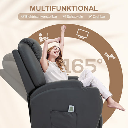 Elektrischer Massagesessel mit Getränkehalter