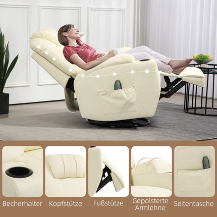 Electric reclining massage chair with rocker & remote control