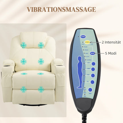 Electric reclining massage chair with rocker & remote control