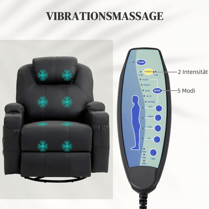 Electric recliner with massage and rocking function