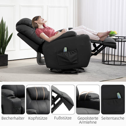 Electric recliner with massage and rocking function