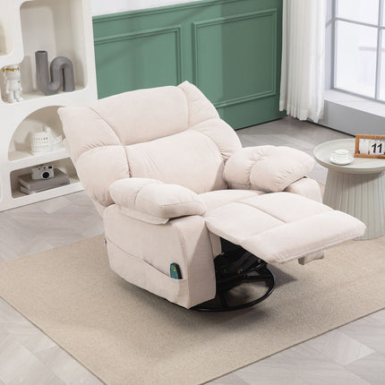 Electric reclining massage chair with heating and turning functions