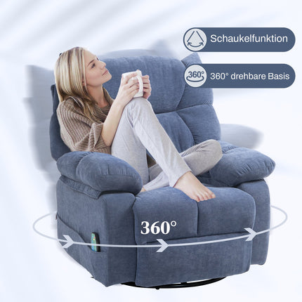 Elektrické masážní křeslo s vyhříváním a otáčením