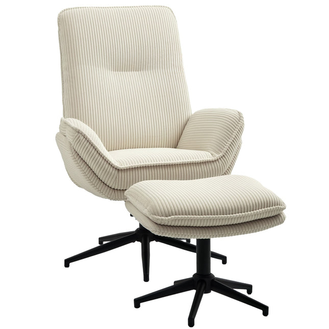 Liege Beige mit 360° drehbar und Hocker