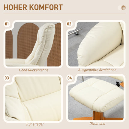 Liege mit Schaukelfunktion & hoher Rückenlehne für das Wohnzimmer