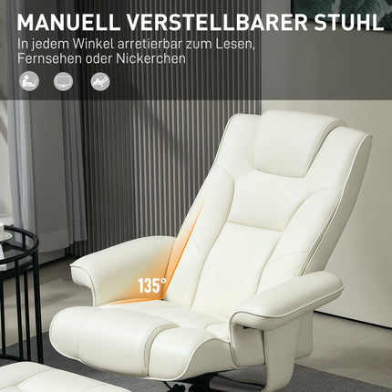 Liege mit Schaukel- und Liegefunktion, Creme