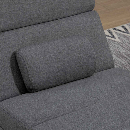 Chaise longue de relaxation avec fonction massage, chaise longue électrique, chaise de massage avec dossier haut, télécommande, chaise TV pliante avec 5 modes, coussin, gris foncé