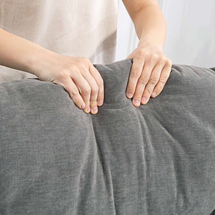 Entspannender Massagesessel mit Relaxfunktion, drehbar, 4 Seitentaschen und Fernbedienung, dunkelgrau