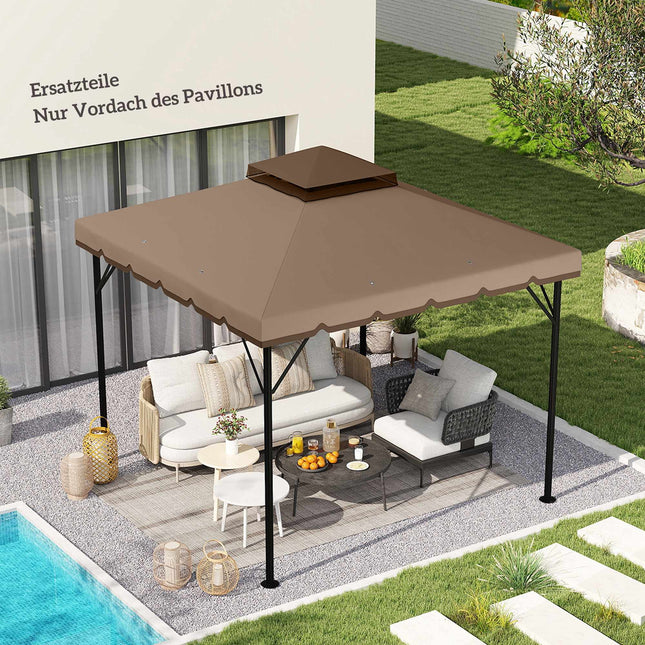 Ersatzdach für 3x3m Pavillon, UPF 30+ Polyester