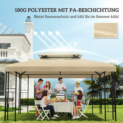 Replacement Canopy for 3x4m Pavilion, Water-Repellent, Beige