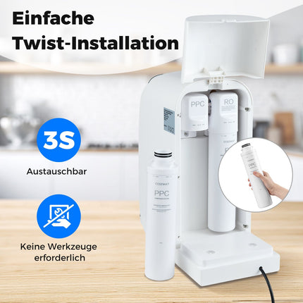 Replacement Filter for Tabletop RO System, Quick Twist, 5 µm