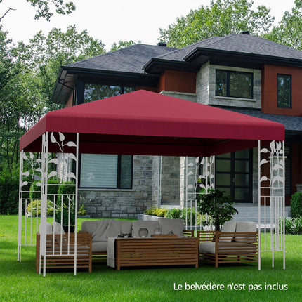 Ersatz-Pavillondach 300x300 cm, Polyester, Weinrot
