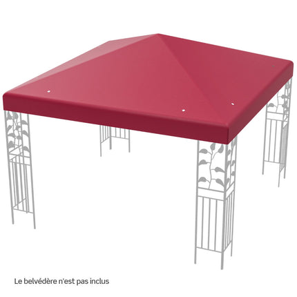 Ersatz-Pavillondach 300x300 cm, Polyester, Weinrot