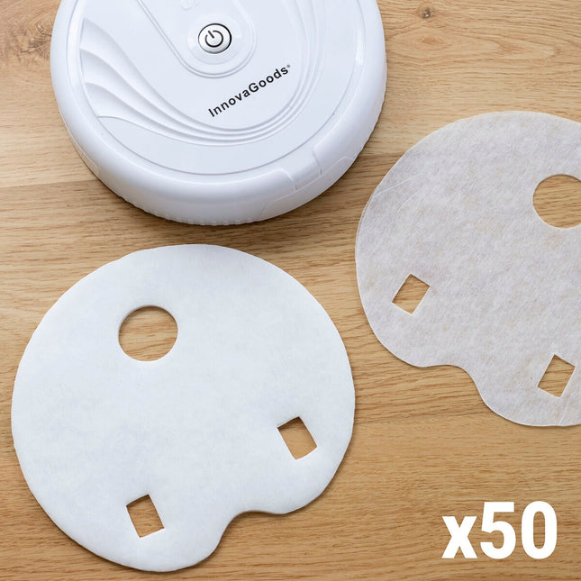 Serpillères de rechange pour robots de nettoyage InnovaGoods, lot de 50 unités