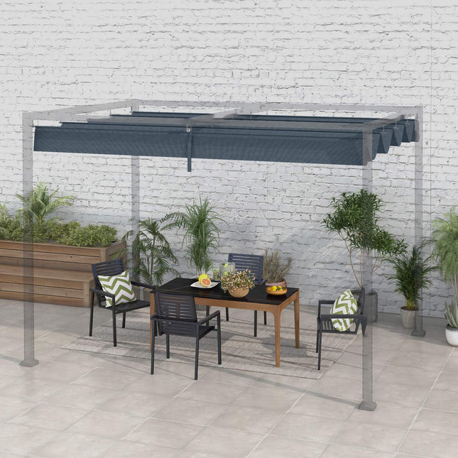 Pergola-Dach mit UV-Schutz, dunkelgrau, 3 x 2,5 m