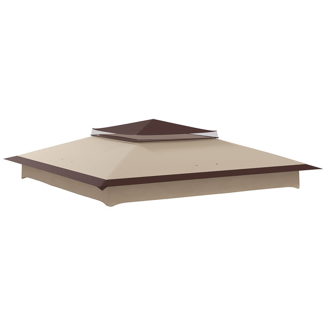 Pavillondach Ersatz 3,25m, Kaffee-Polyester