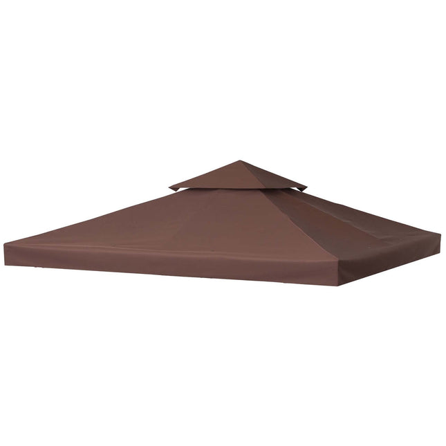 3x3M Kaffee-Ersatzdach für Metallpavillon - Polyester