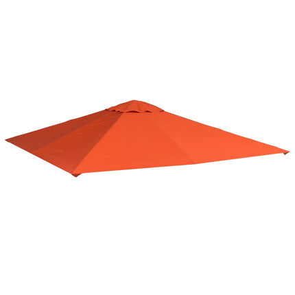 Oranges Polyester-Pavillondach, Sonnenschutz, 3x3 m