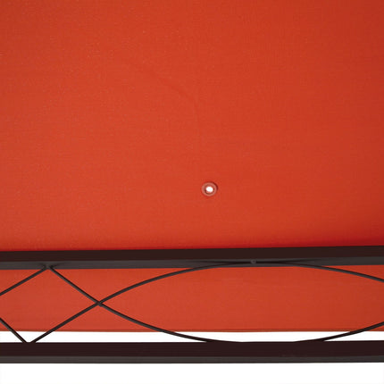 Oranges Polyester-Pavillondach, Sonnenschutz, 3x3 m