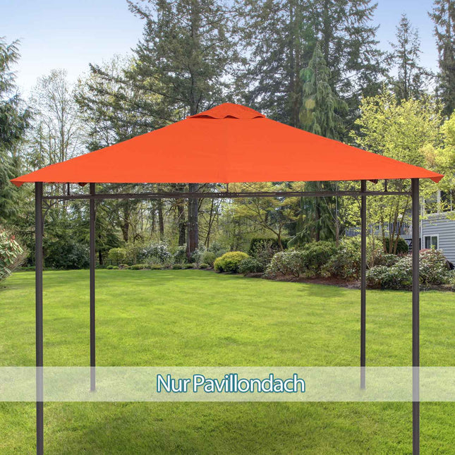 Oranges Polyester-Pavillondach, Sonnenschutz, 3x3 m