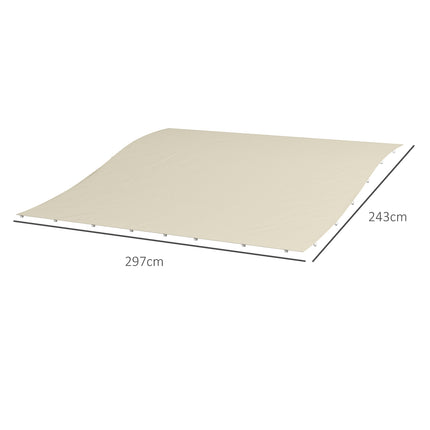 Pergola Canopy 297x243cm, UV protection, Beige