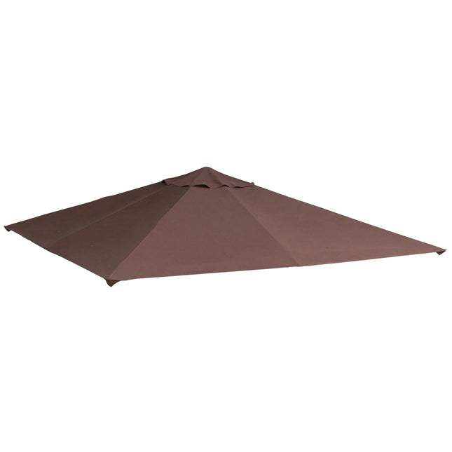 Pavillon Ersatzdach, Sonnenschutz, 2,93x2,93M, Kaffee