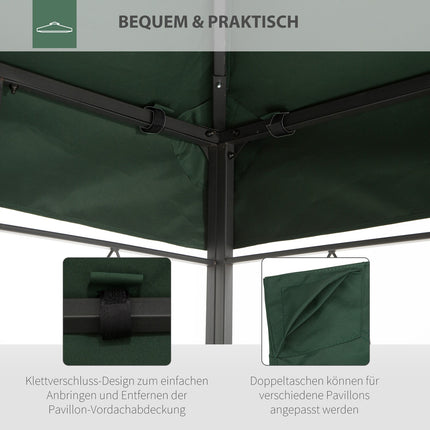 Ersatzdach für Pavillon, 3x4M Polyester, grün