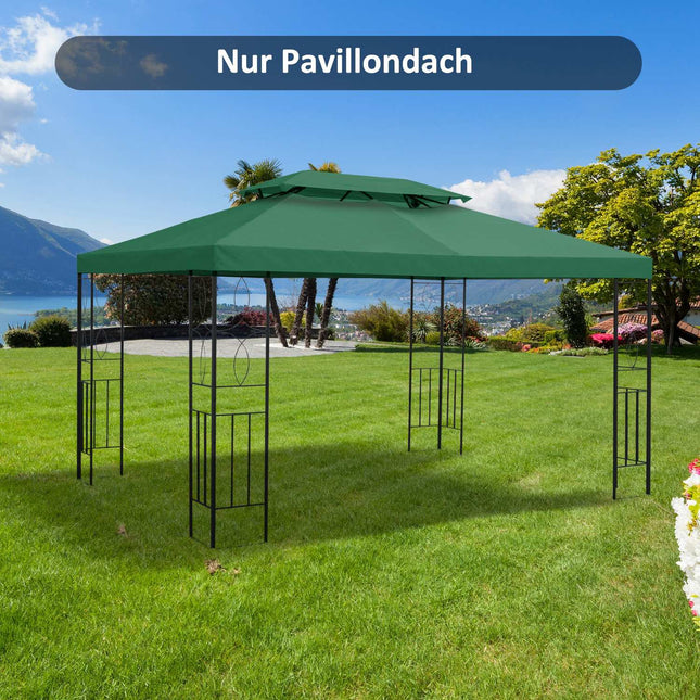 Ersatzdach für Pavillon, 3x4M Polyester, grün