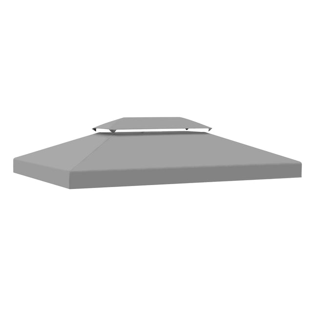 Ersatzdach für Polyester-Pavillon, 3x4m hellgrau