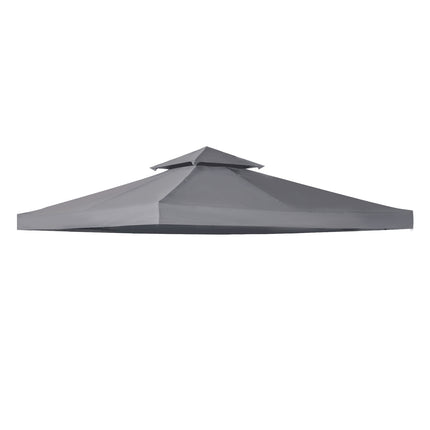 Replacement dark gray gazebo roof, 3x3M polyester cover