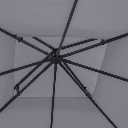 Replacement dark gray gazebo roof, 3x3M polyester cover