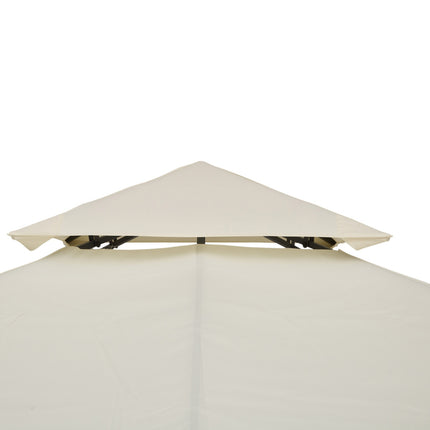 Metall-Gartenpavillon Ersatzdach, 3x3m, Cremefarbener Polyester