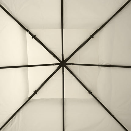 Metall-Gartenpavillon Ersatzdach, 3x3m, Cremefarbener Polyester