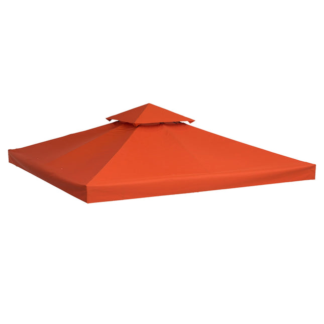 Ersatz-Pavillondach, rostrot Polyester, 3x3M