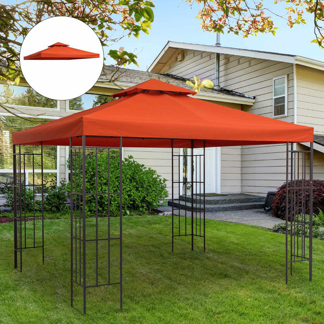 Ersatz-Pavillondach, rostrot Polyester, 3x3M