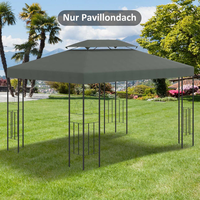 Dunkelgraues 3x4M Polyester-Dachersatz für Pavillon