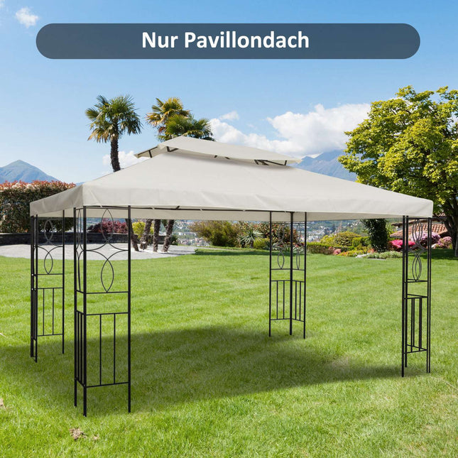 Cremeweißes Polyesterdach für 4x3M Metallpavillon