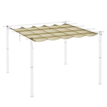Wasserdichter 3x3m Pergola-Dachersatz, beiges Verdeck
