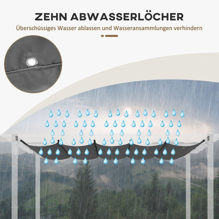 Pergola-Dachersatz 2,5x2,55m, dunkelgrau, wasserdicht