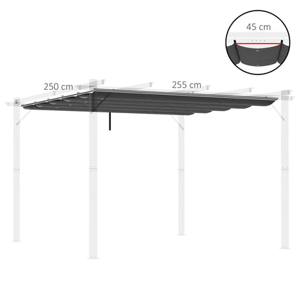Pergola-Dachersatz 2,5x2,55m, dunkelgrau, wasserdicht