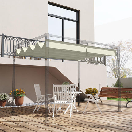 Wasserabweisende Pergola-Dachabdeckung, Cremeweiß, UV 30+