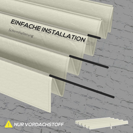 Wasserabweisende Pergola-Dachabdeckung, Cremeweiß, UV 30+