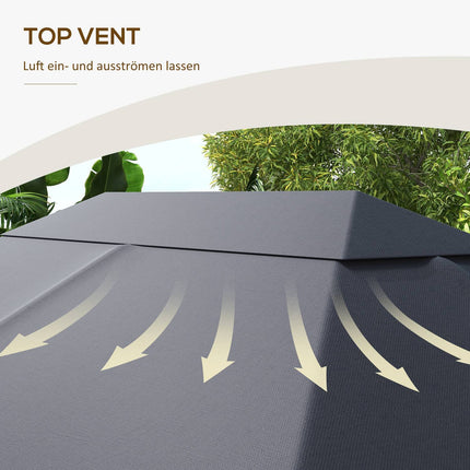 Pavillon Ersatzdach, 4x3m Wasserdicht UV30+ Polyester