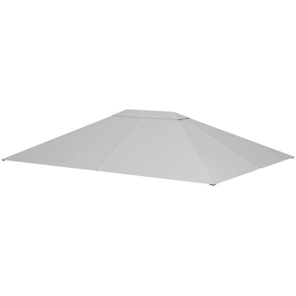 Hellgraues Pavillondach Ersatz 4x3m, UV 30+, wasserabweisend