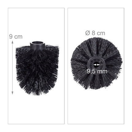 Ersatzset für WC-Bürstenkopf 9,5 mm D=8 cm