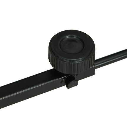 Support de lampe chauffante réglable pour reptiles, base à 4 fentes pour fils, acier noir