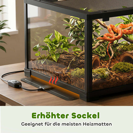 Reptile Vivarium, 86L, Sliding Doors, Secure, 60x45x32 cm