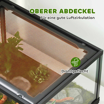 Reptile Vivarium, 86L, Sliding Doors, Secure, 60x45x32 cm
